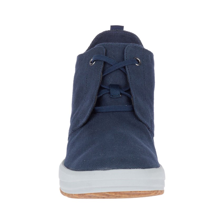 Bottes Merrell Gridway Mid Canvas Bleu Marine Homme | P.I.NYUW